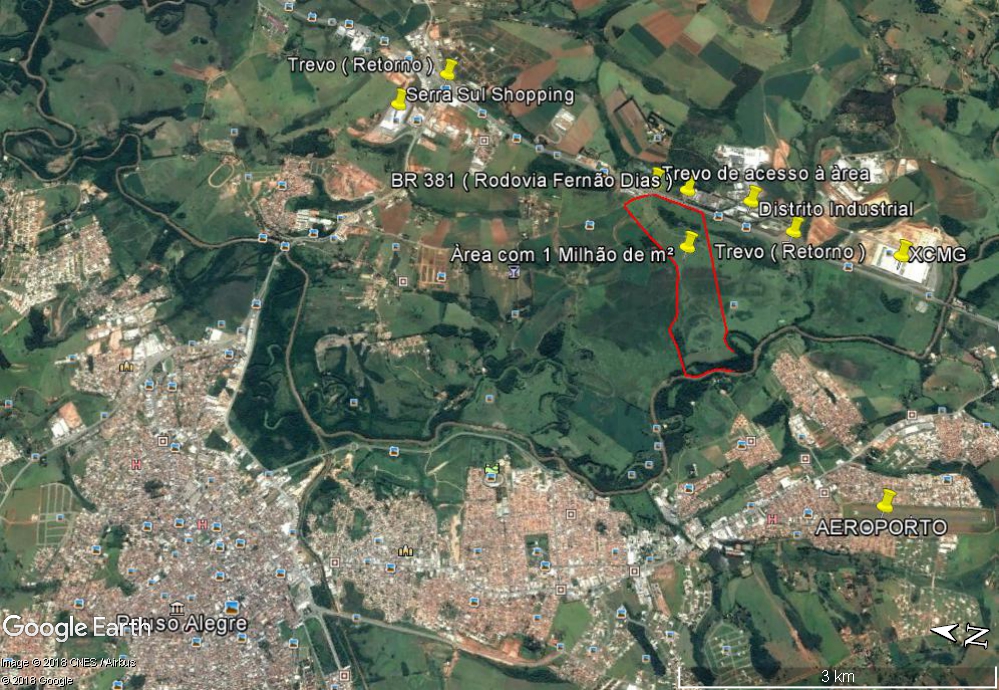 Área Industrial em Zoneamento (ZEP) para venda em Pouso Alegre - MG.
