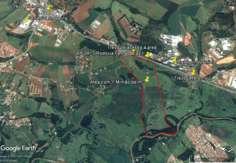 Área Industrial em Zoneamento (ZEP) para venda em Pouso Alegre - MG.
