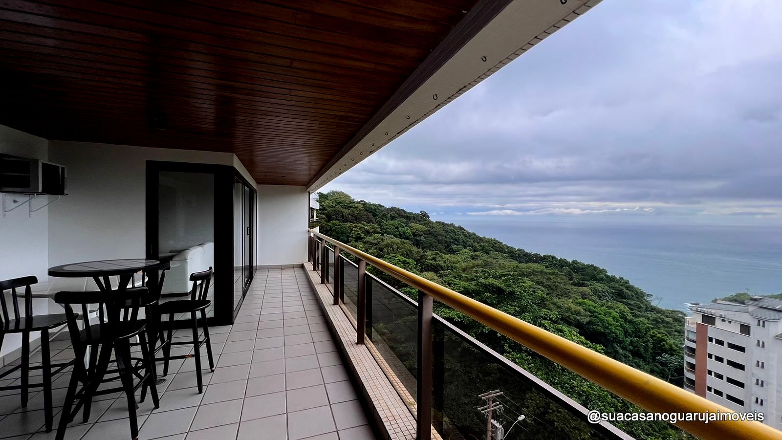 apartamento vista mar 3 dormitorios 2 suites 2 vagas 168 m2  sorocotuba guaruja cod ap 552v