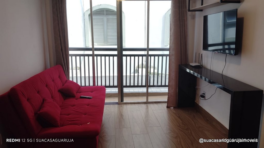 Apartamento Mobiliado à Venda com 1 Dormitório e Sacada na Praia da Enseada – Próximo ao Rufinos, Guarujá cod R4937290
