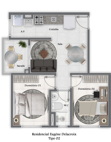 Apartamento à venda com 2 quartos, 47m² - Foto 20