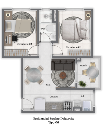 Apartamento à venda com 2 quartos, 47m² - Foto 23