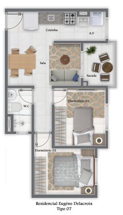 Apartamento à venda com 2 quartos, 47m² - Foto 24