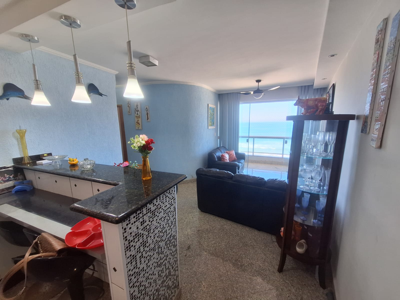 Apartamento Vista Total Mar com 2 dormitórios 1 suite  90m² Pitangueiras  - Guarujá R2304389
