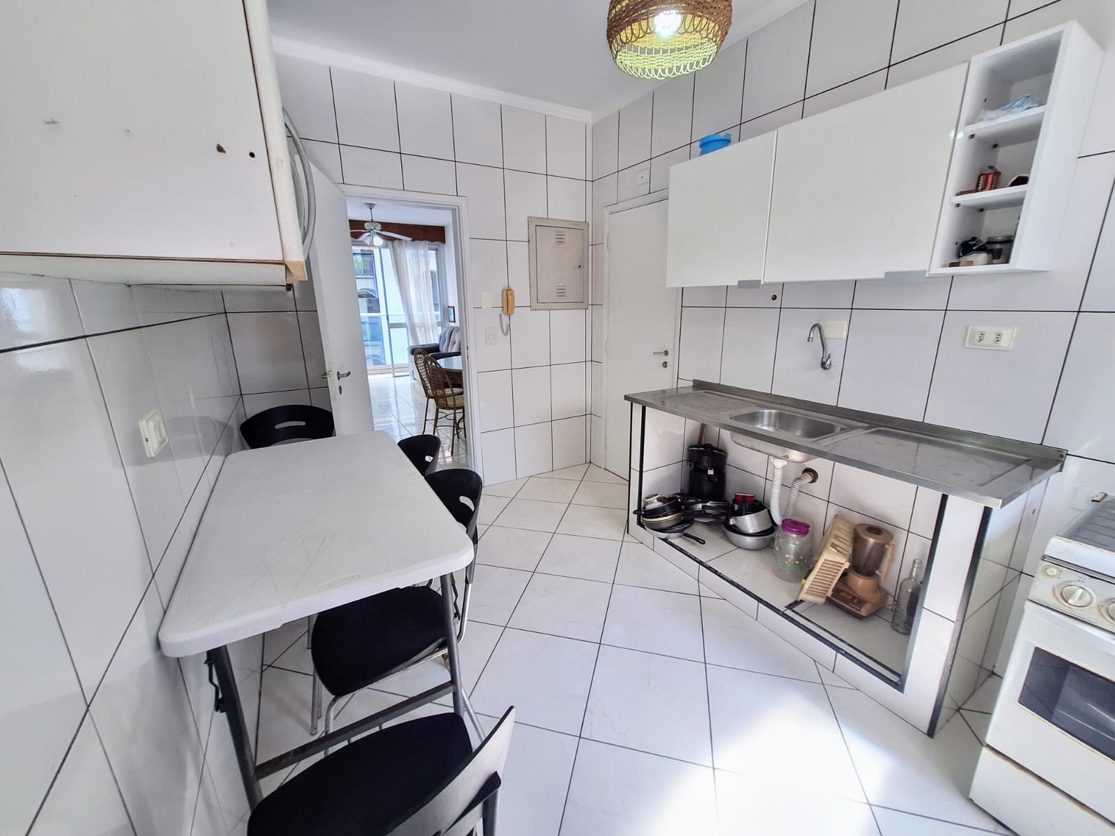 Apartamento vista lateral mar 3 dormitórios  1 vaga Astúrias - Guarujá R3307241