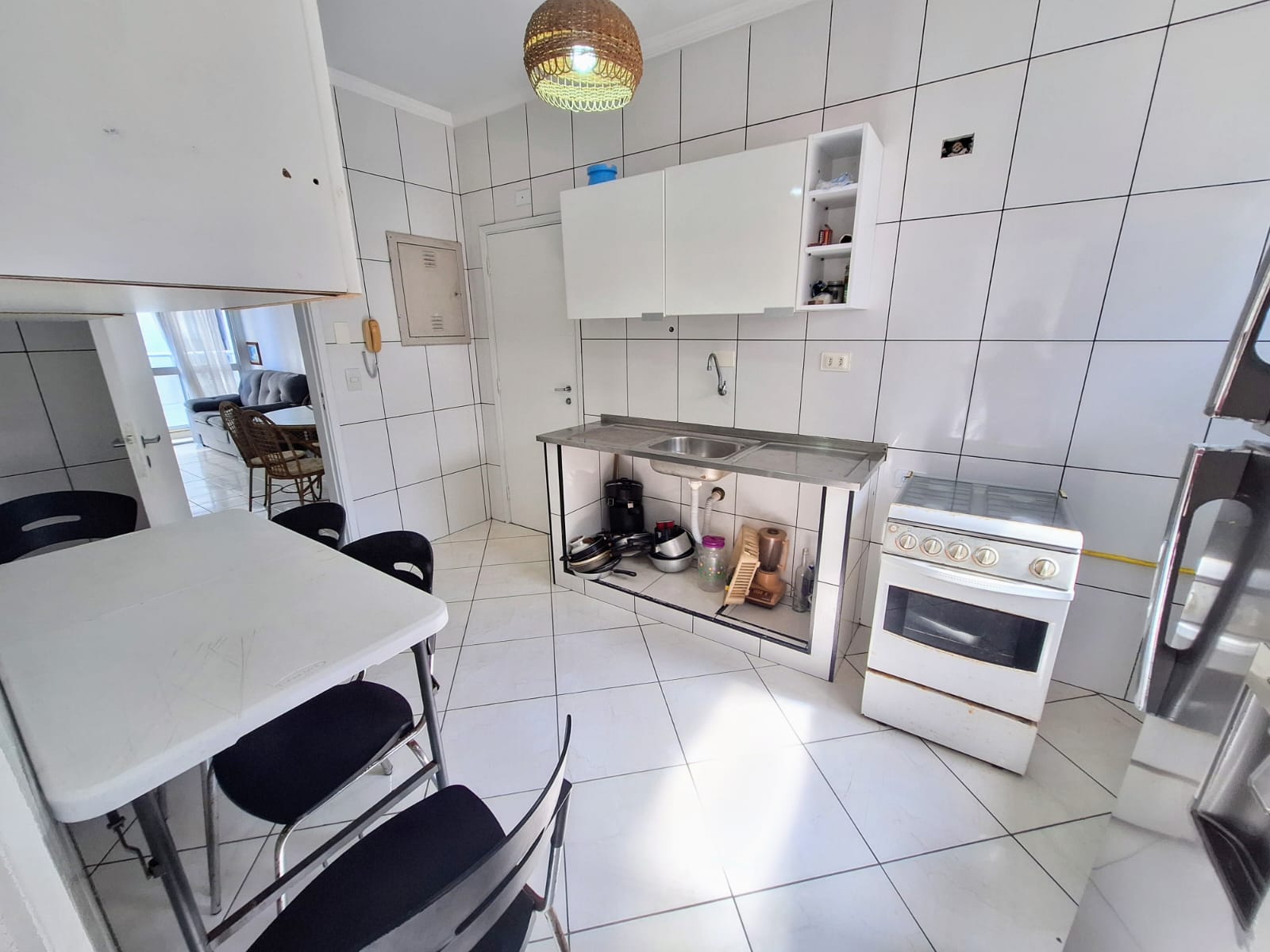 Apartamento vista lateral mar 3 dormitórios  1 vaga Astúrias - Guarujá R3307241