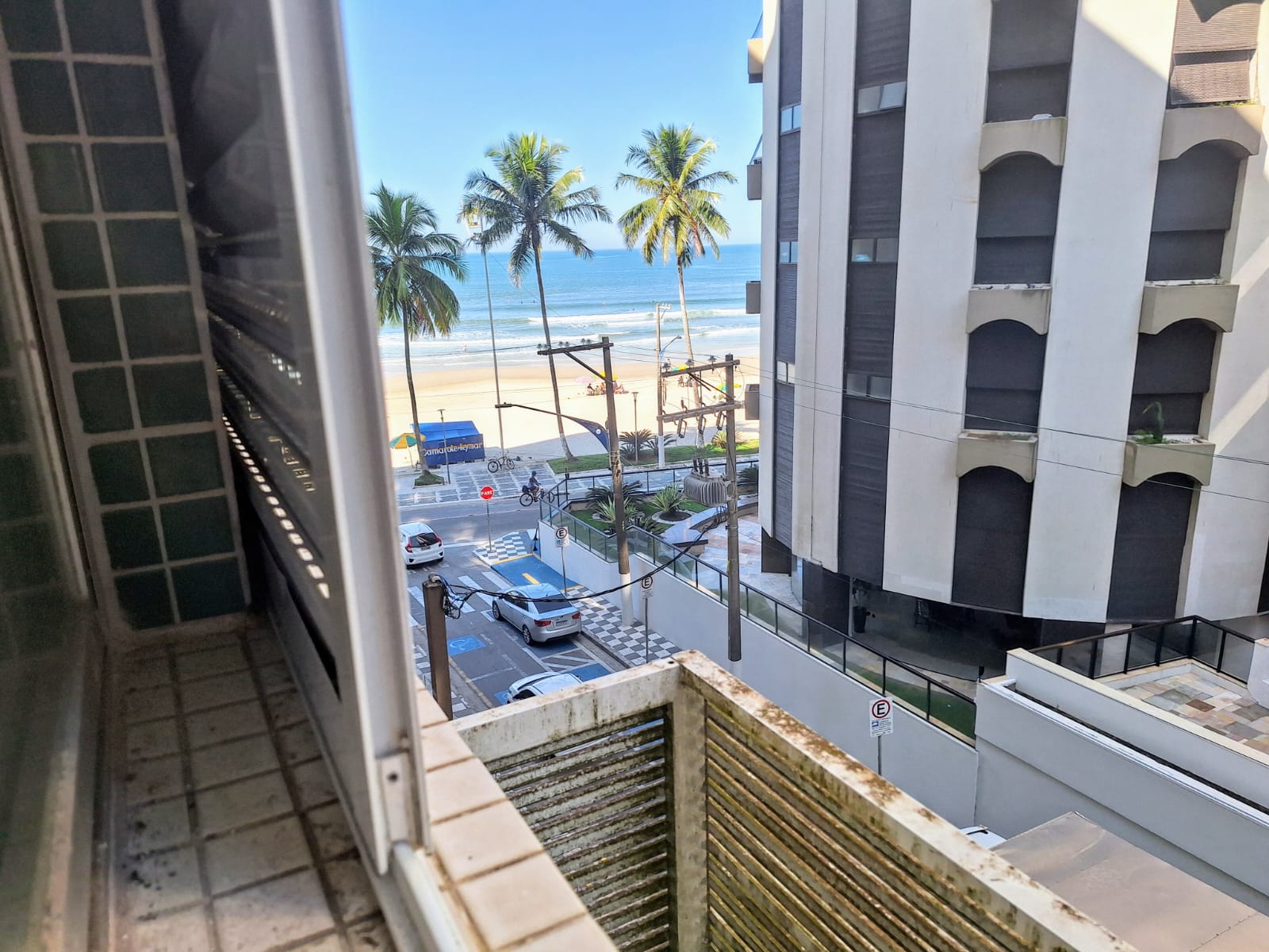 Apartamento vista lateral mar 3 dormitórios  1 vaga Astúrias - Guarujá R3307241