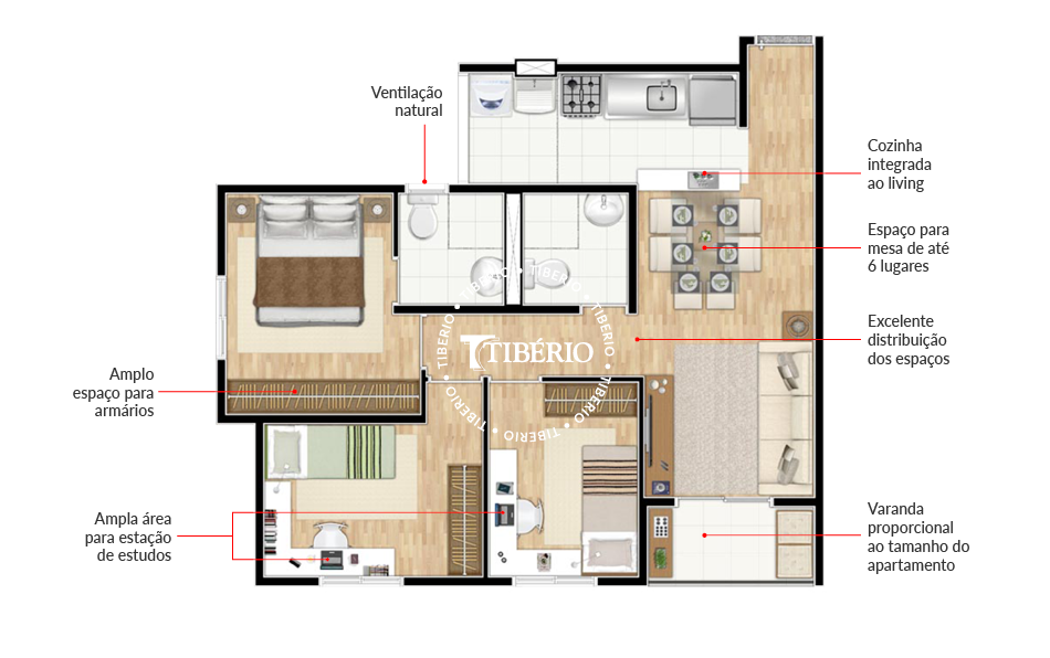 Apartamento à venda com 3 quartos, 62m² - Foto 57