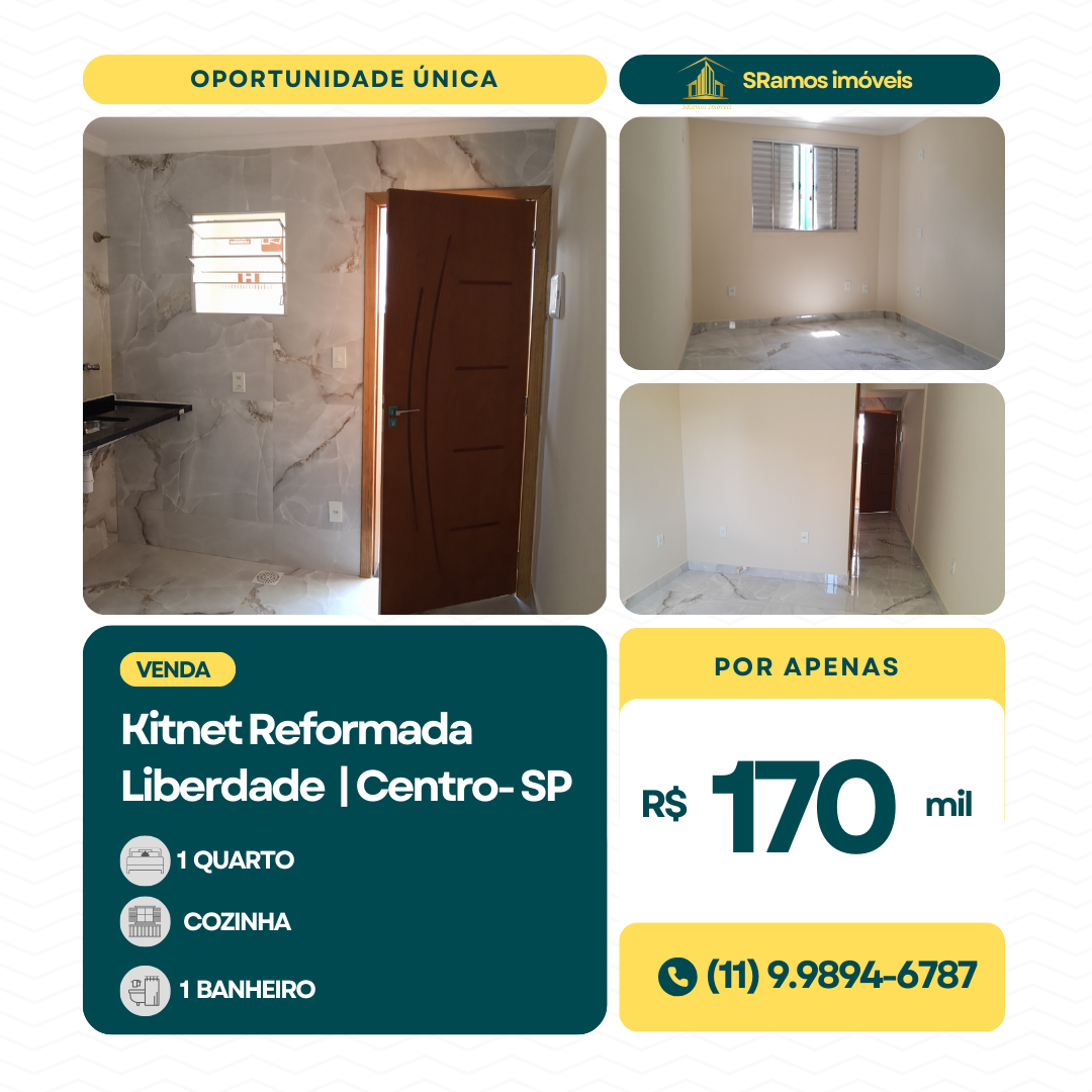 Kitnet - Venda, Liberdade, São Paulo, SP