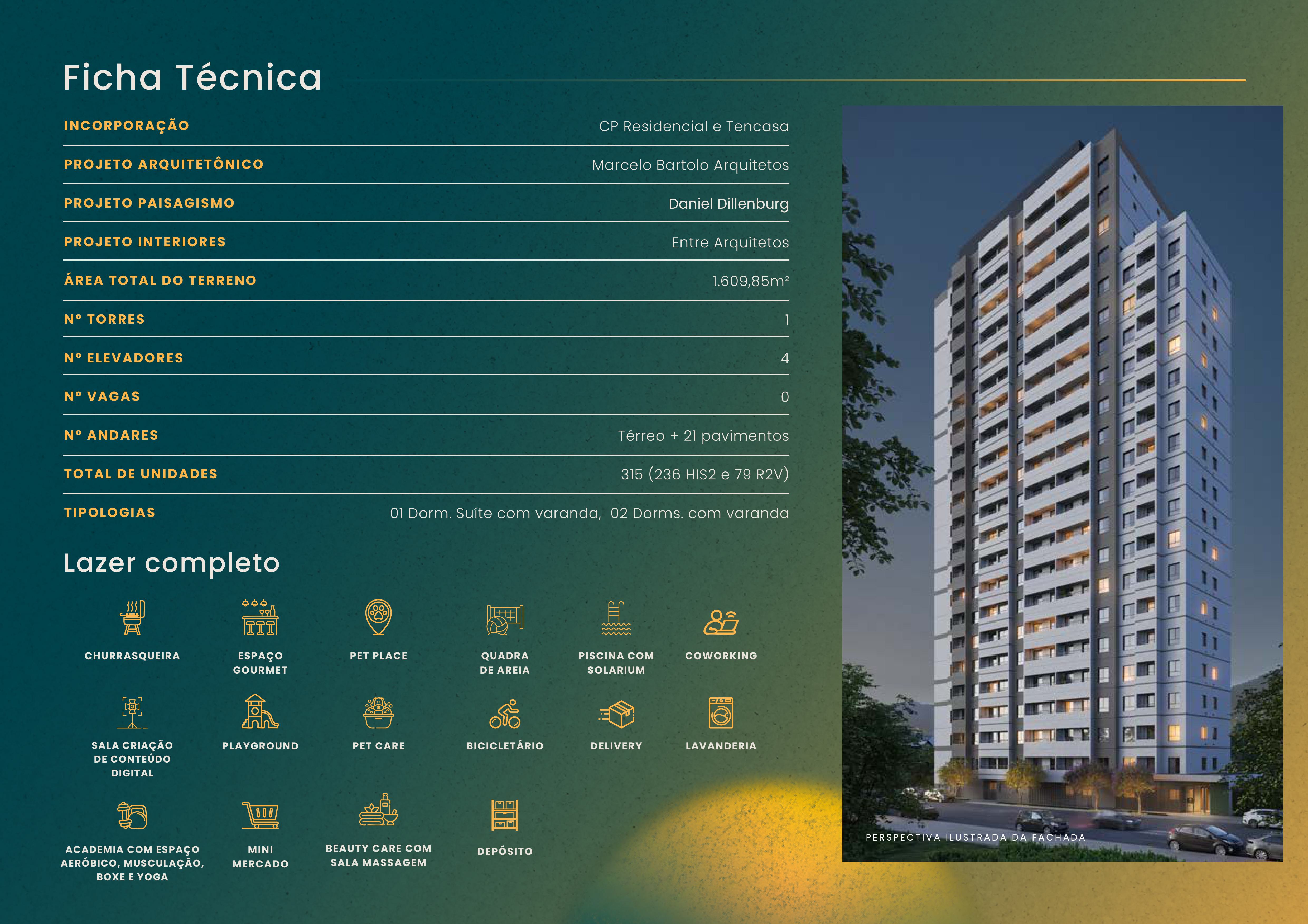 Zait Chácara Santo Antônio, Breve Lançamento Imobiliário, Apartamentos de 1 e 2 dormitórios  Metragens entre 28 m² e 37 m²