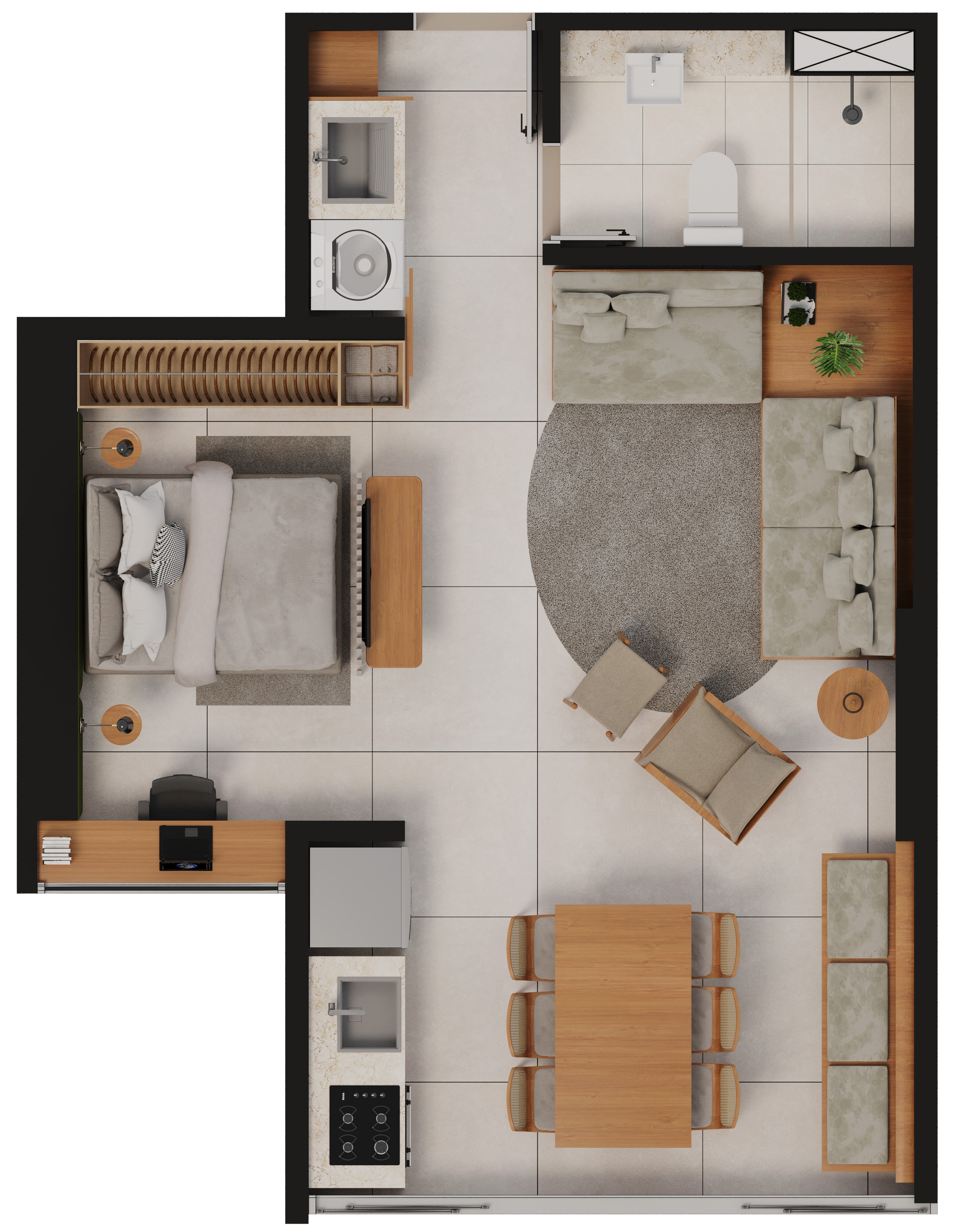 Edf. Líbano 01 quarto 48m² Pina - Recife/PE. (Ref.: R1138423)