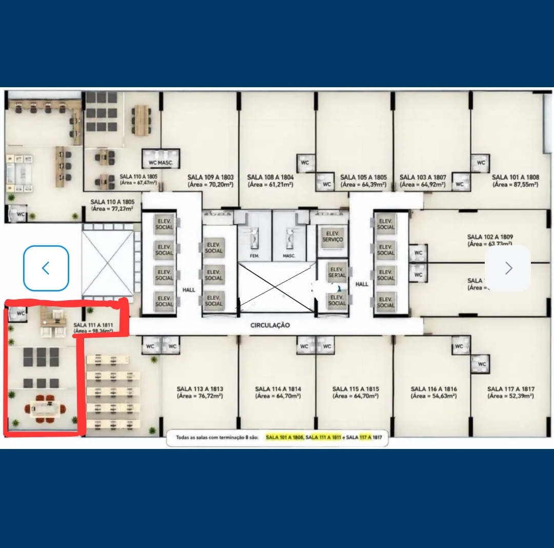 Sala Comercial Empresarial Grand Tower Shopping, Recife - PE. (Ref.: R1741190)