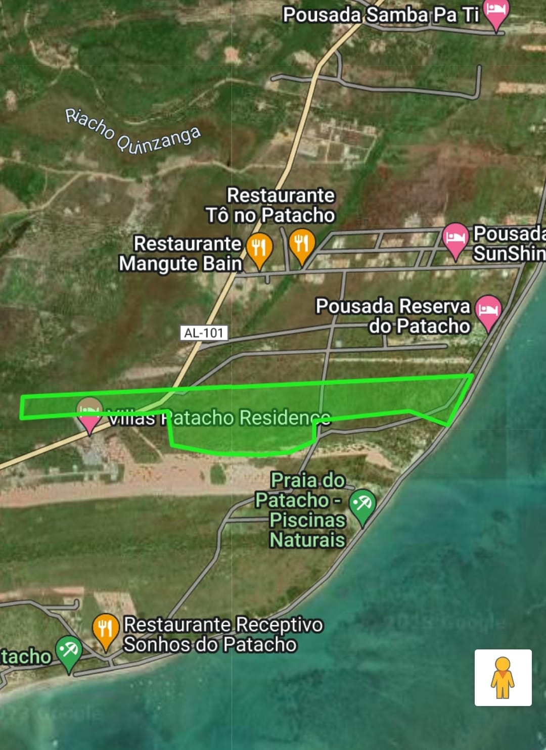 Terreno Praia do Patacho com 145 metros de beira mar, Porto de Pedras/ São Miguel do Milagres - 14 hectares (TR53454V)