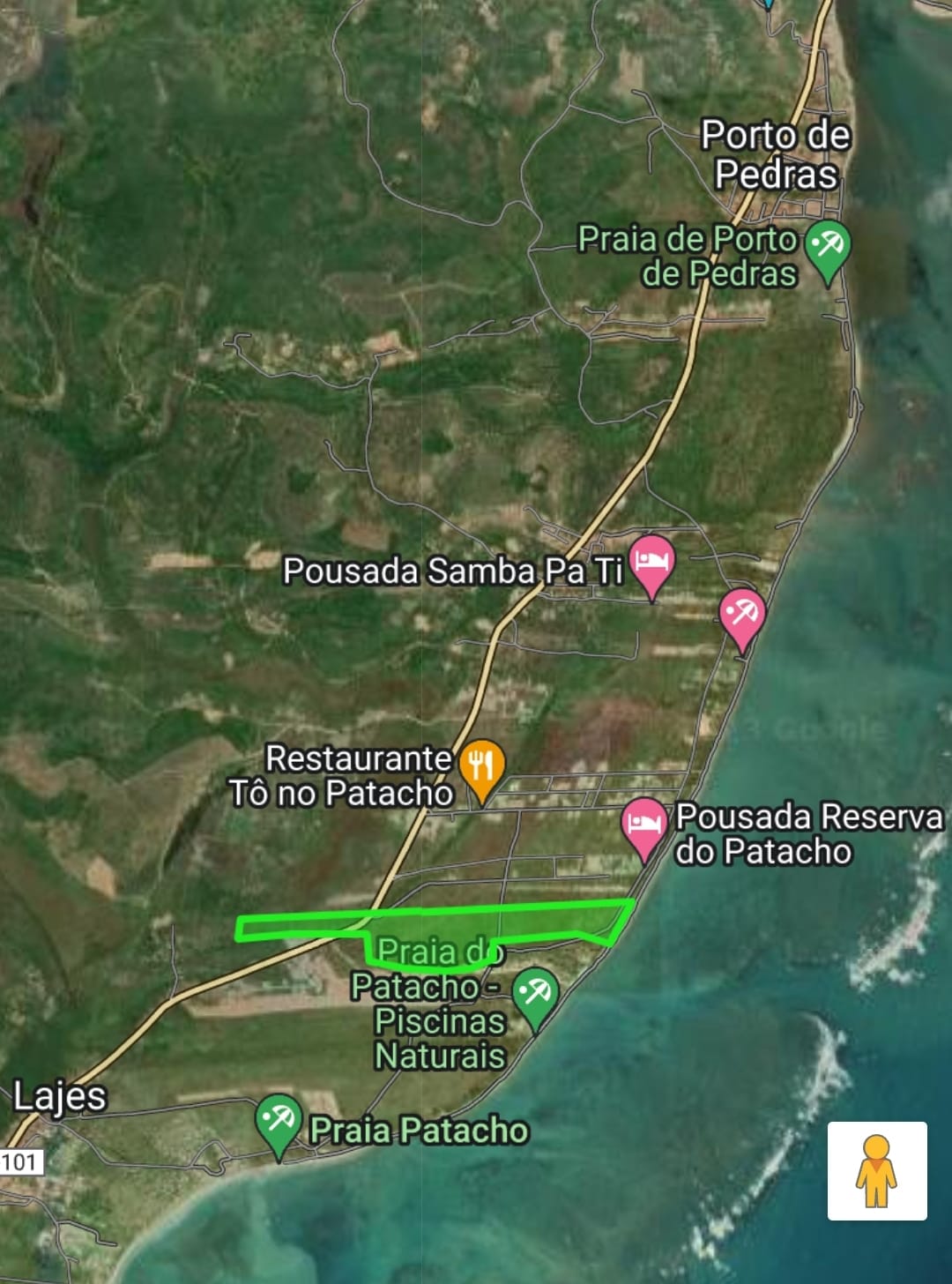Terreno Praia do Patacho com 145 metros de beira mar, Porto de Pedras/ São Miguel do Milagres - 14 hectares (TR53454V)