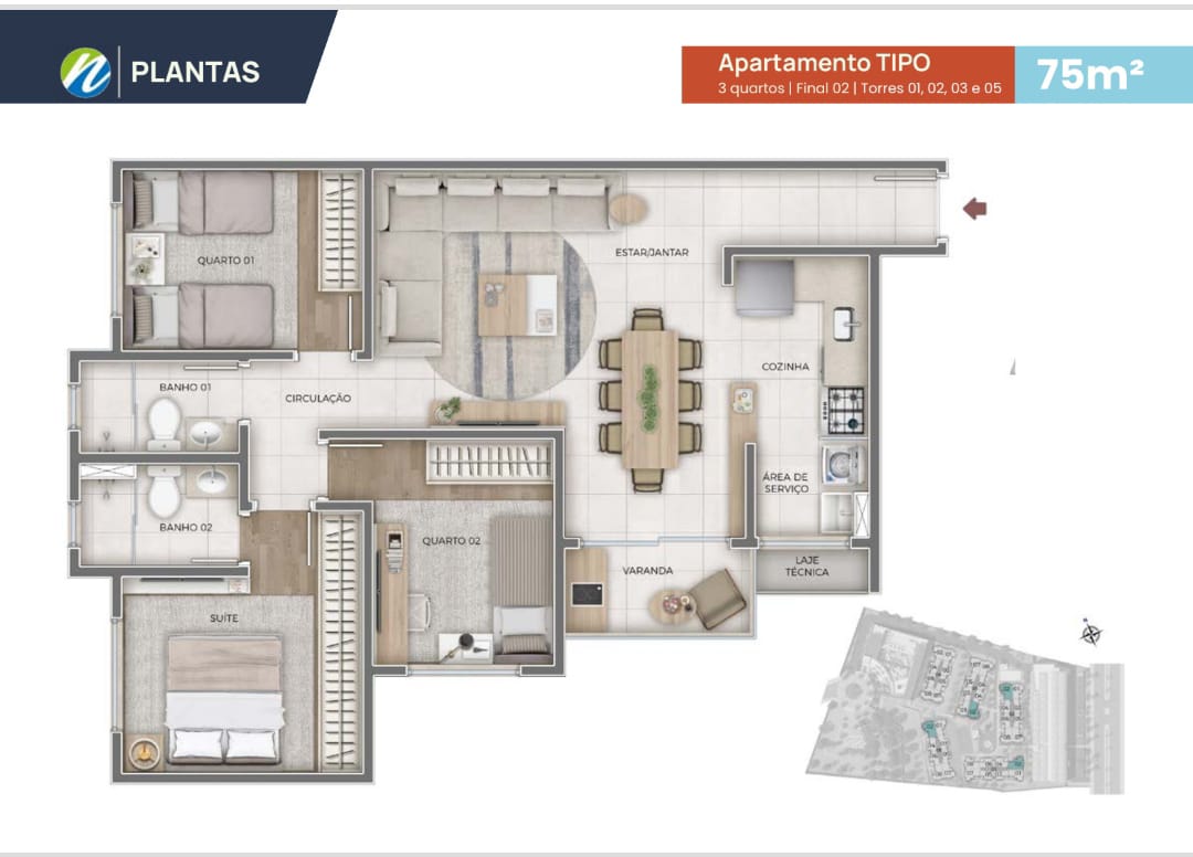 Apartamento à Venda - Pampulha, 02 Quartos - Belo Horizonte