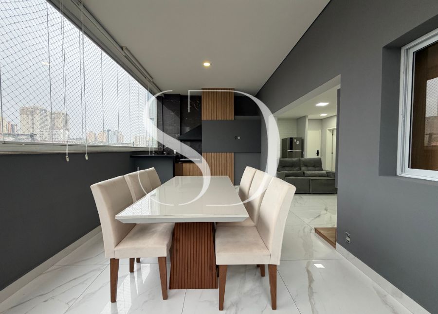 Apartamento com varanda gourmet para alugar no Tatuapé.