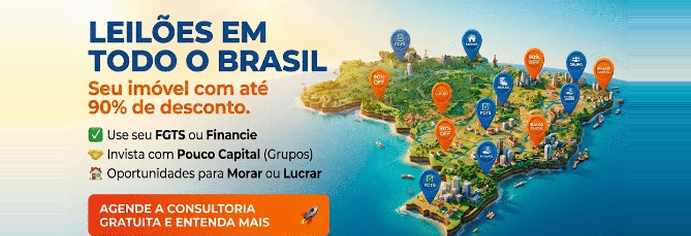 Leilões em todo o Brasil