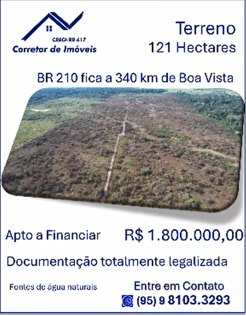 Terreno, 121 hectares - Foto 1