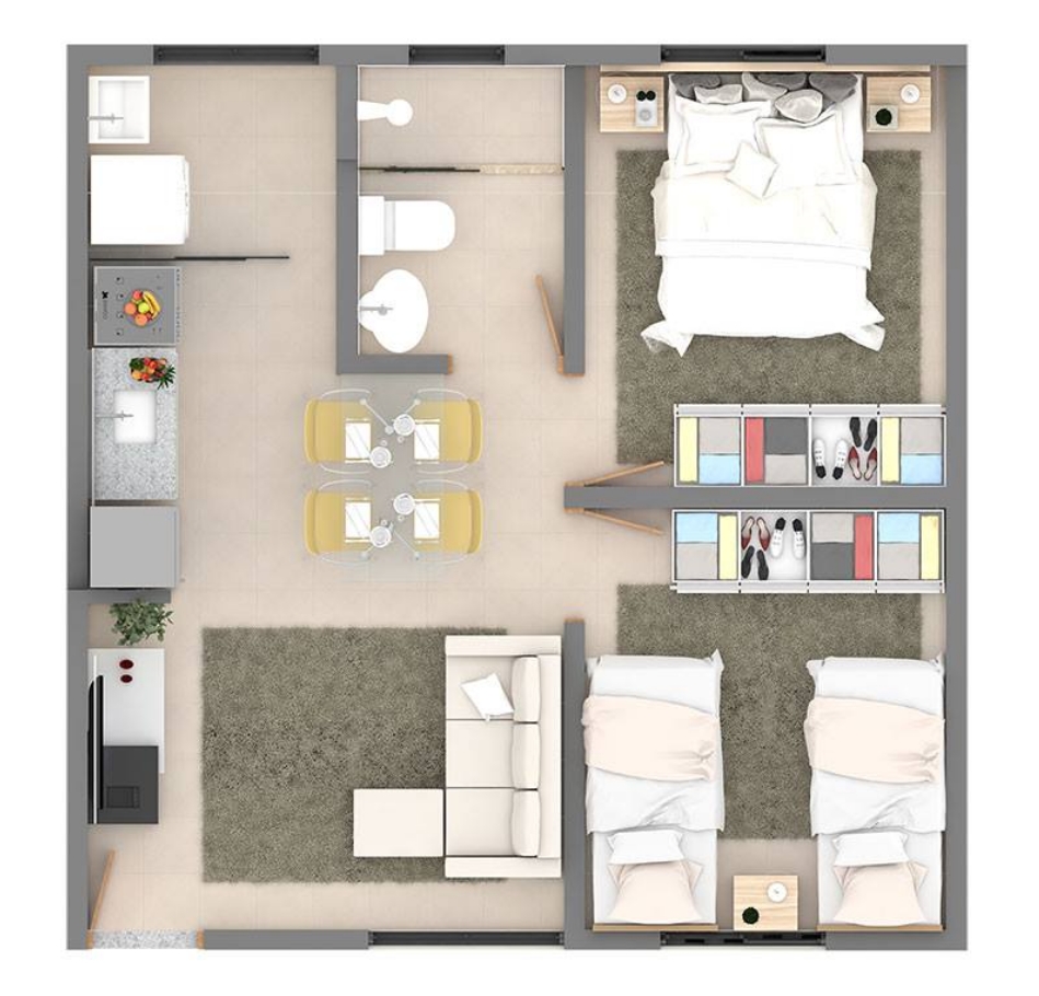 Apartamento pronto para morar, entra no programa Minha Casa, Minha Vida, Condomínio Lar Itália - Jd. Recanto das Palmeiras, 2 dormitórios