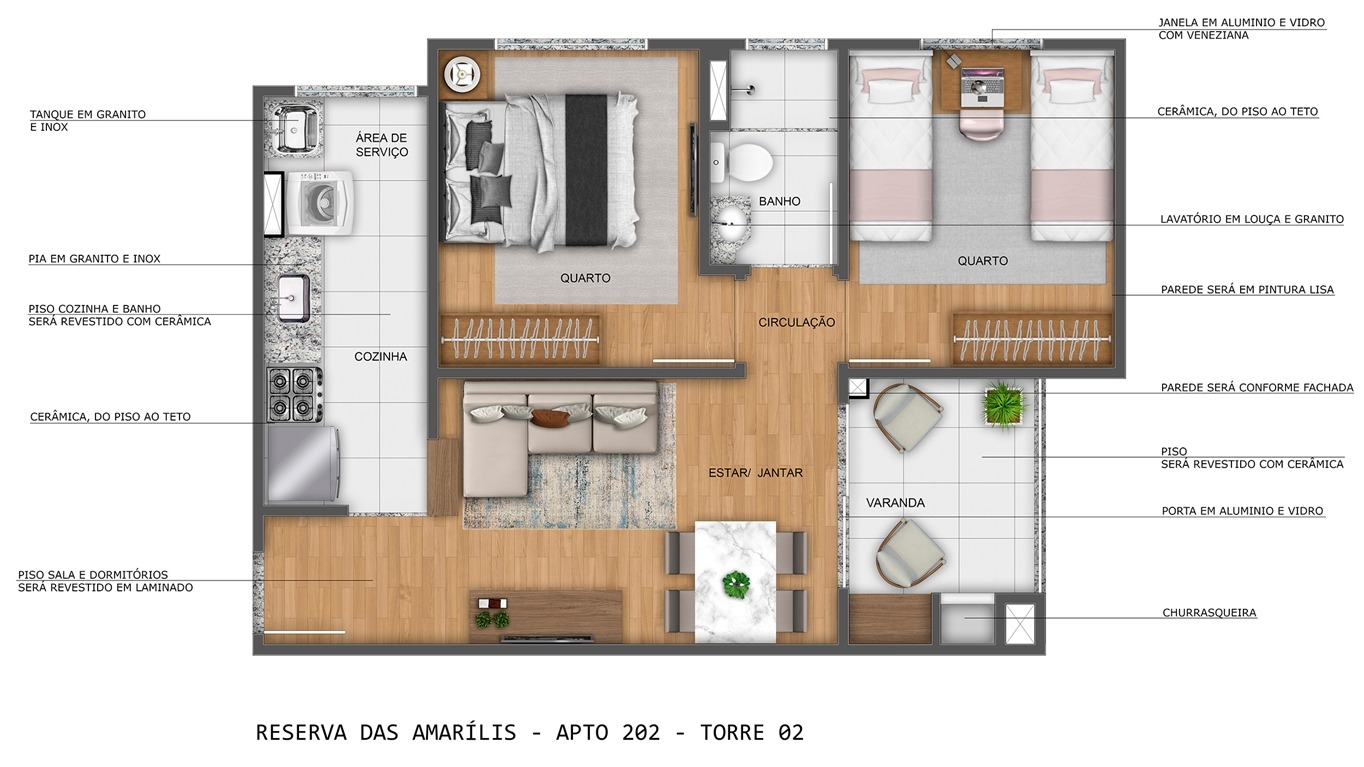 Lançamento -  RESERVA DAS AMARÍLIS. Seu apê próprio de 2 dorm, com subsídios de até R$ 68 mil no Minha Casa Minha Vida e Casa Paulista!