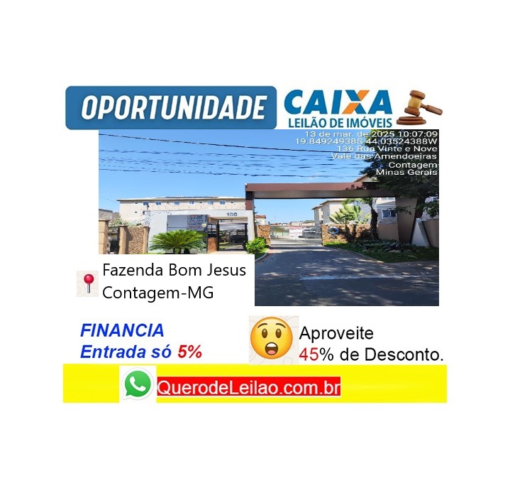 Apartamento - Venda, Lugar Denominado Fazenda Bom Jesus, Contagem, MG