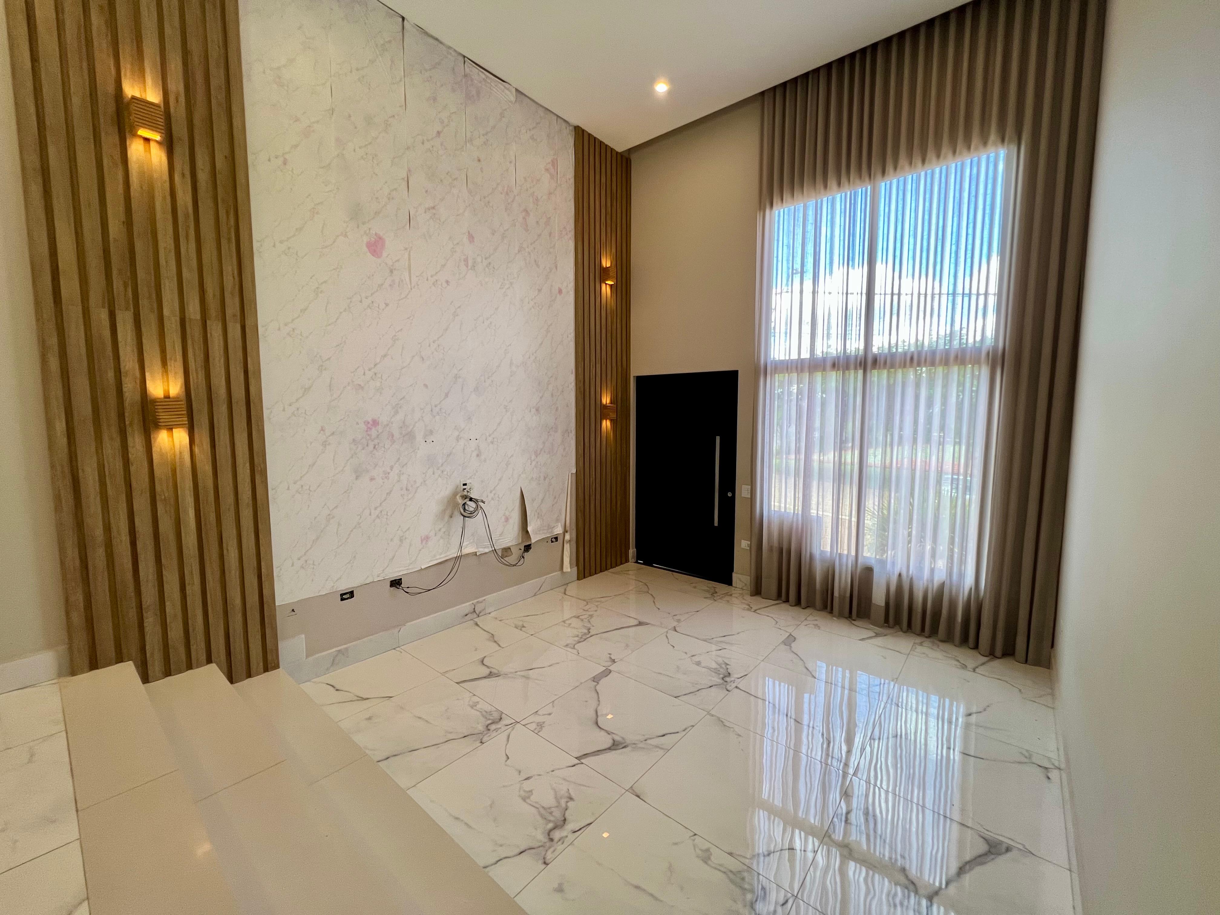 Casa Moderna com área de churrasco integrada em condomínio no Portal Ville Jardim Europa 