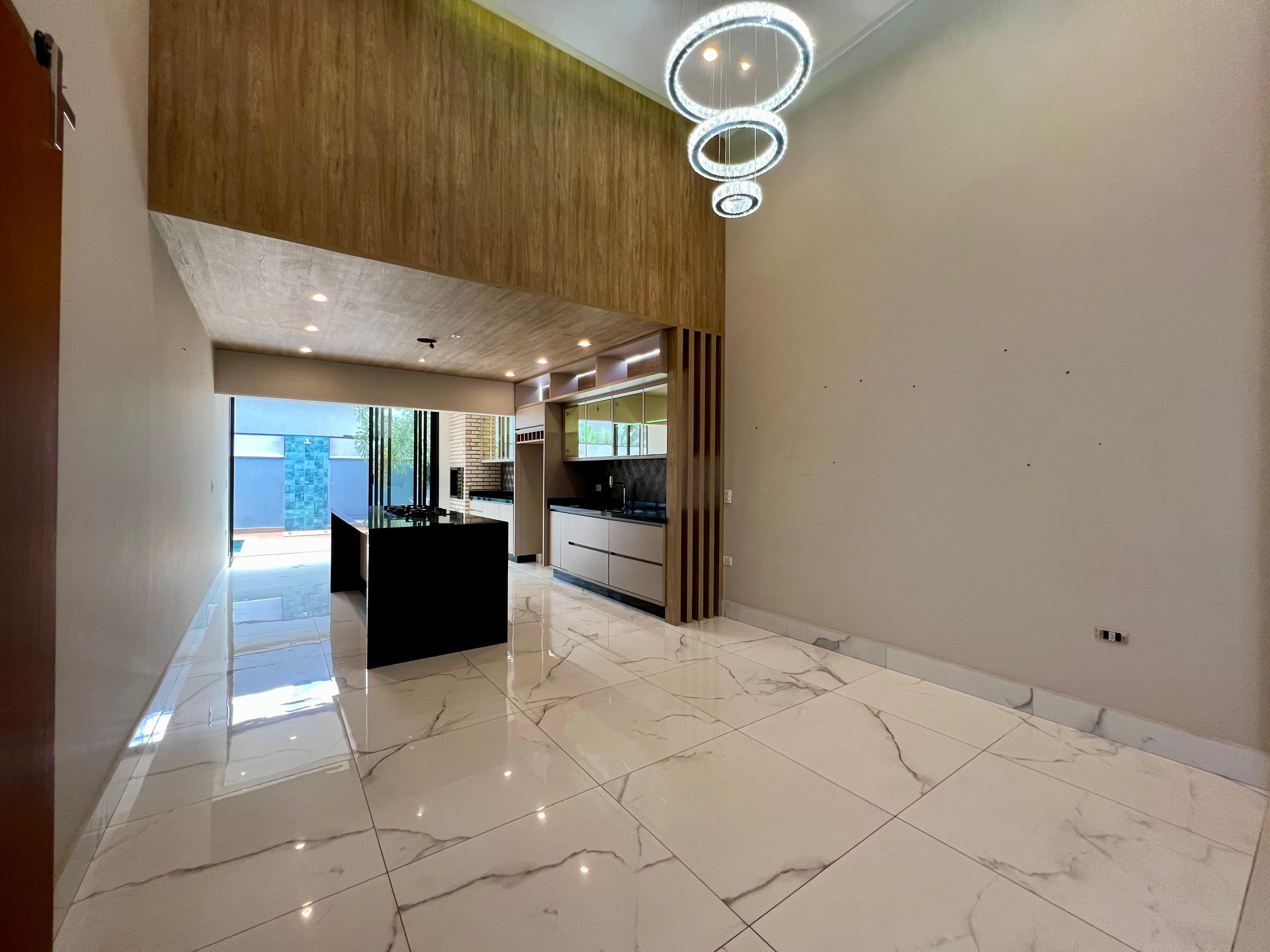 Casa Moderna com área de churrasco integrada em condomínio no Portal Ville Jardim Europa 