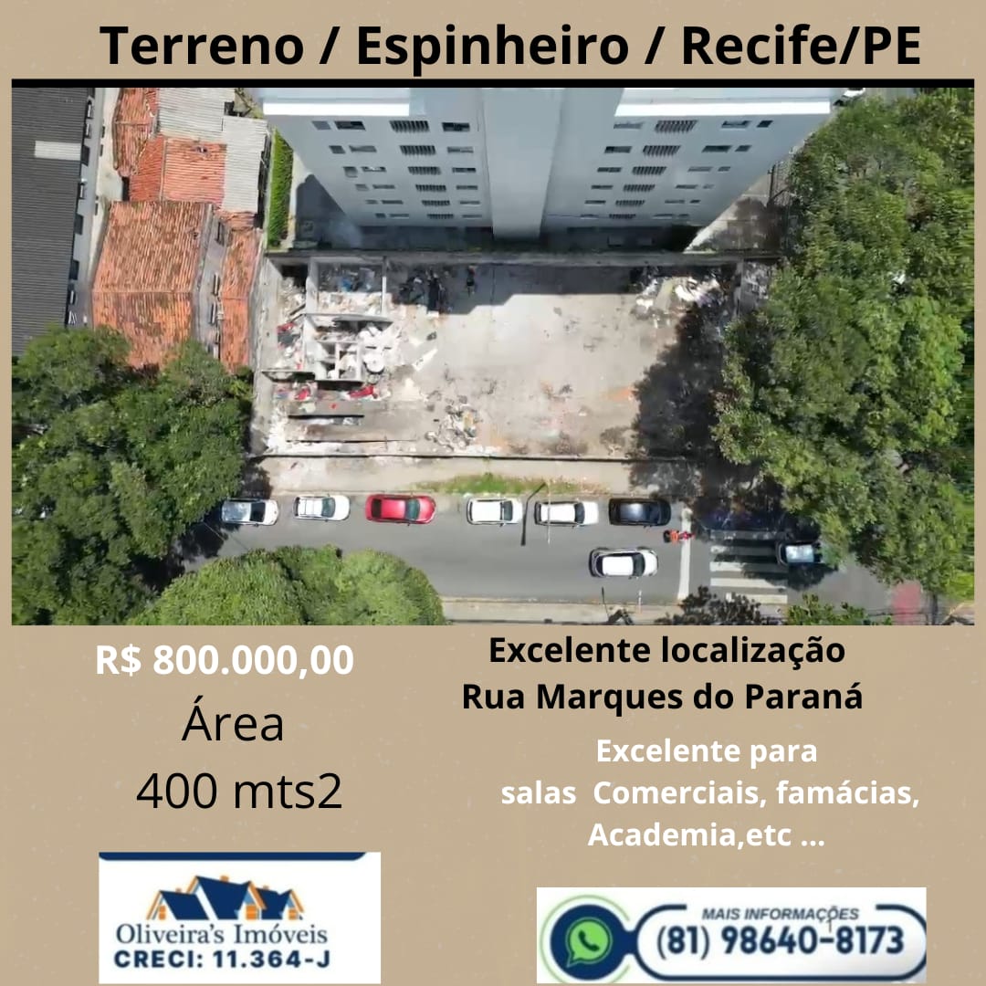 Terreno - Venda, Espinheiro , Recife, PE