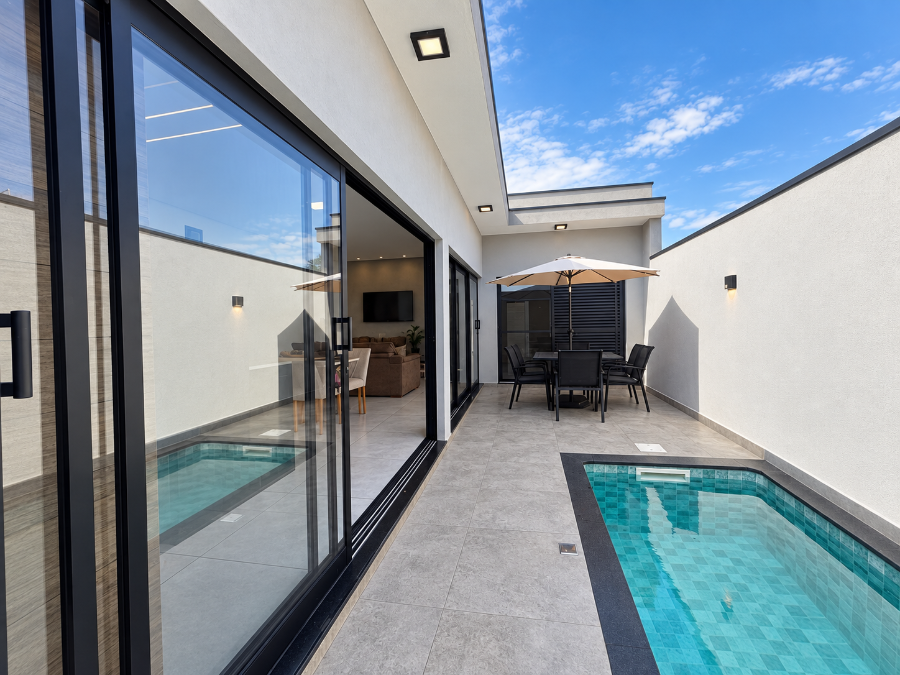 Casa incrível com móveis planejados e piscina no campestre, Boituva-SP