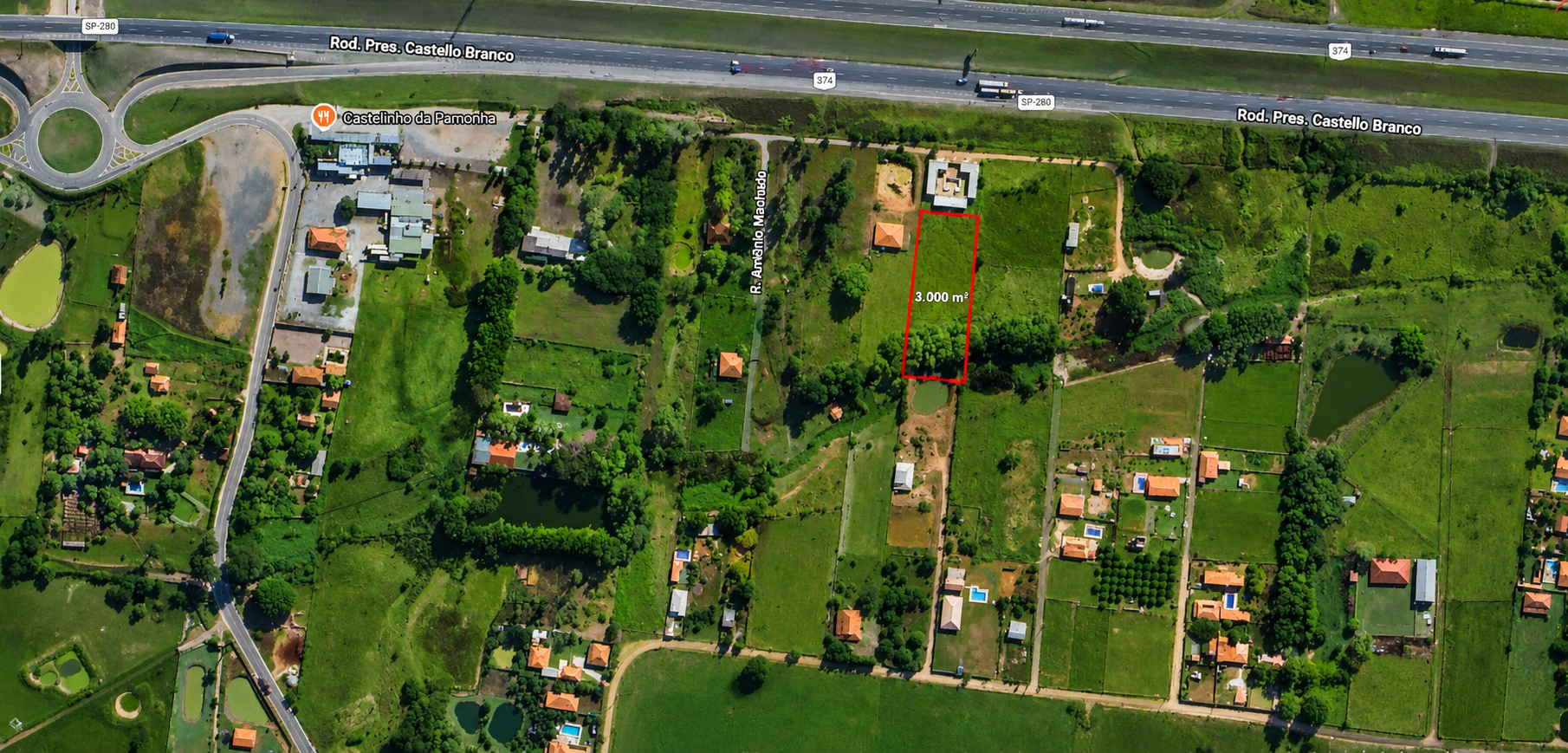 Fantástico terreno para chácara (COM ESCRITURA E REGISTRO) a venda em frente Rodovia castelo Branco KM 155 3.000m²