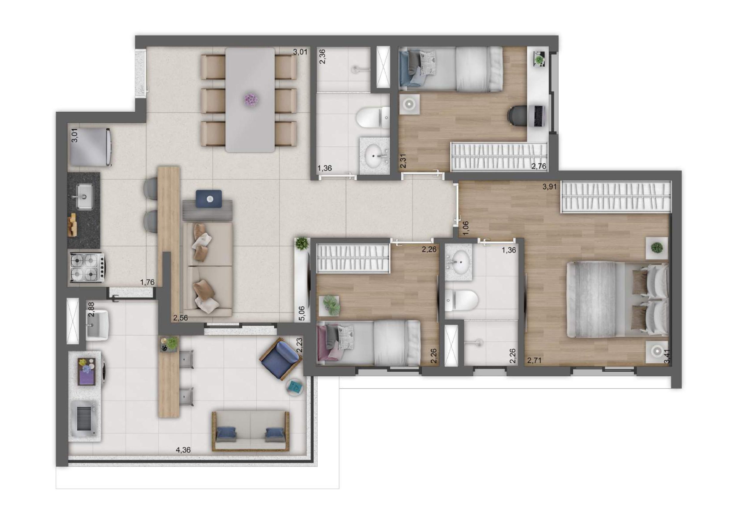 Apartamento Novo 3 Quartos - Mirã Butantã - Butantã/SP
