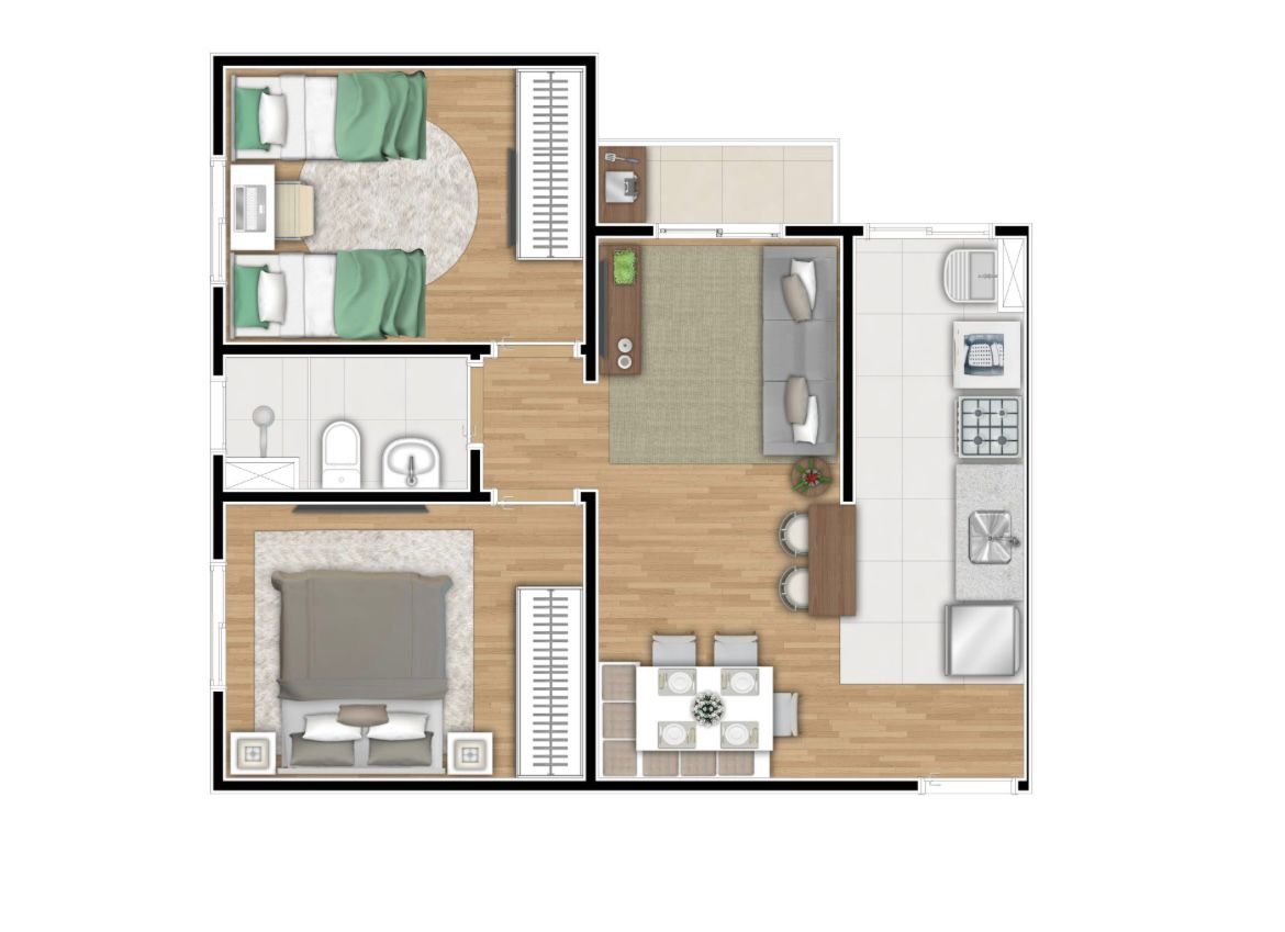 Apartamento, 2 quartos - Foto 12