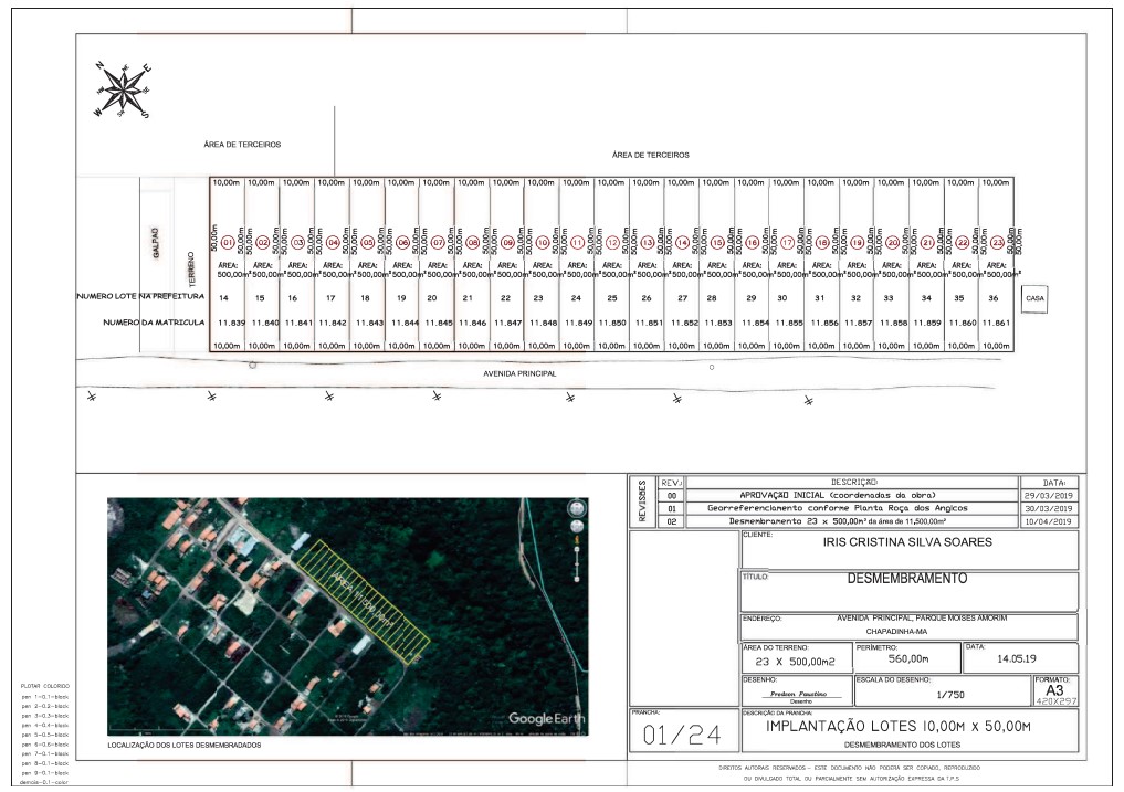 Oferta limitada — Terreno no Parque Moisés Amorim, Chapadinha - MA, Nº 00, 500m²