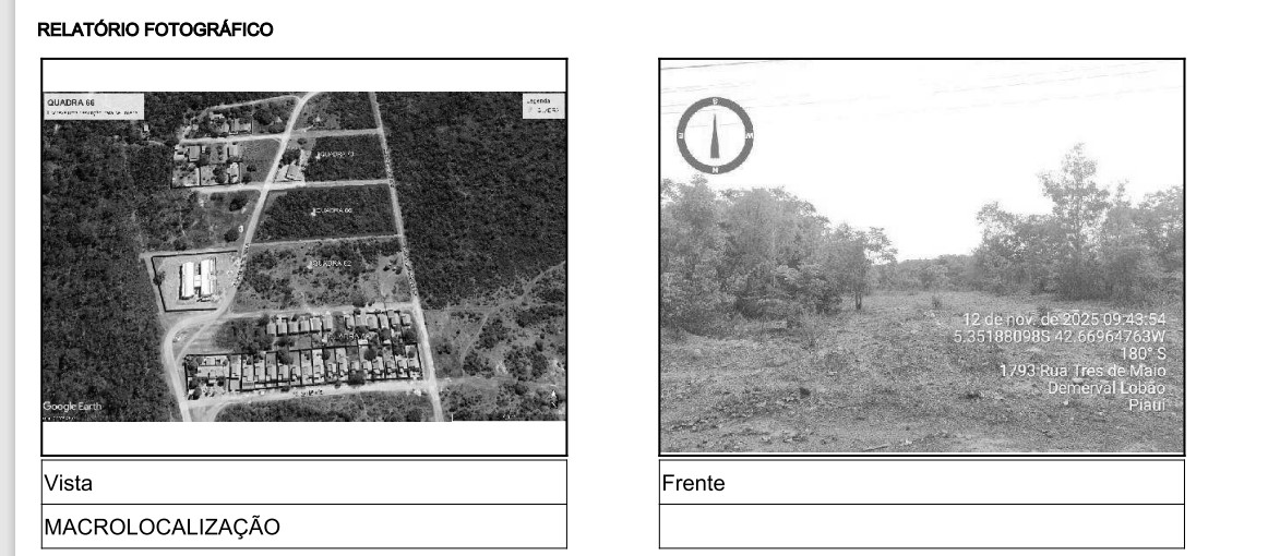 Imóvel em região valorizada — Terreno no Parque Vaquejador, Demerval Lobao - PI, Nº 00