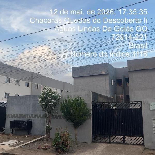 Imóvel bem localizado — Apartamento no Chacaras Quedas do Descoberto, Aguas Lindas de Goias - GO, Apto 102, 2 quartos, 48,27m²