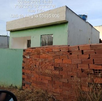 Imóvel para investir — Casa em Cha de Alegria - PE, N. SN LT 25 QD C, 2 quartos, 127,5m²