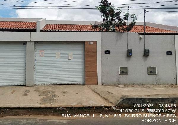 Imóvel com potencial — Casa no Buenos Aires, Horizonte - CE, Nº 1846, 2 quartos, 1 vaga, 123,98m²