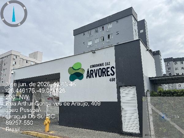 Imóvel bem posicionado — Apartamento no Joao Pessoa, Jaragua do Sul - SC, Apto 505, 2 quartos, 1 vaga, 39,86m²