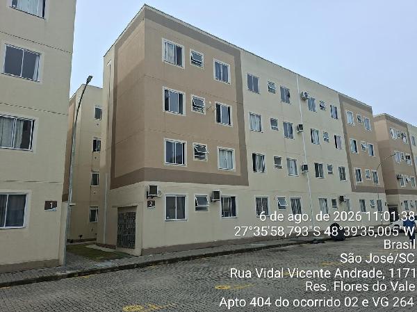 Imóvel com excelente localização — Apartamento no Sertao do Maruim, Sao Jose - SC, Apto 404, 2 quartos, 1 vaga, 40,28m²